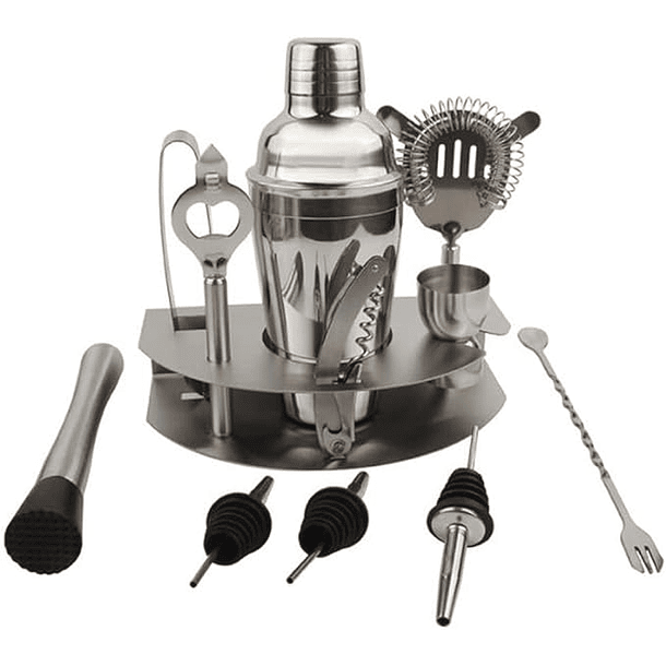 Kit de bartender + base de acero inox
